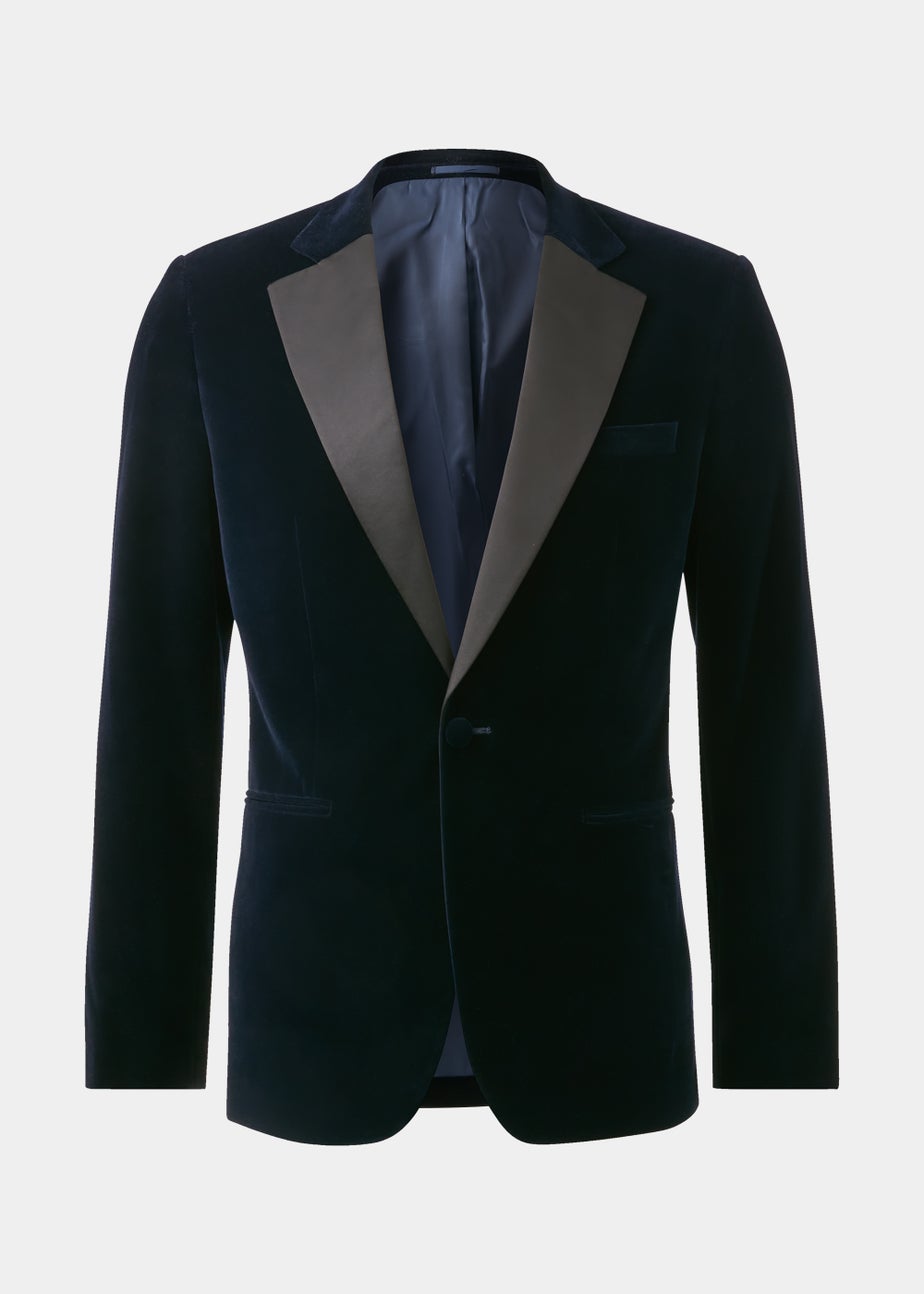 Taylor & Wright Navy Velvet Blazer
