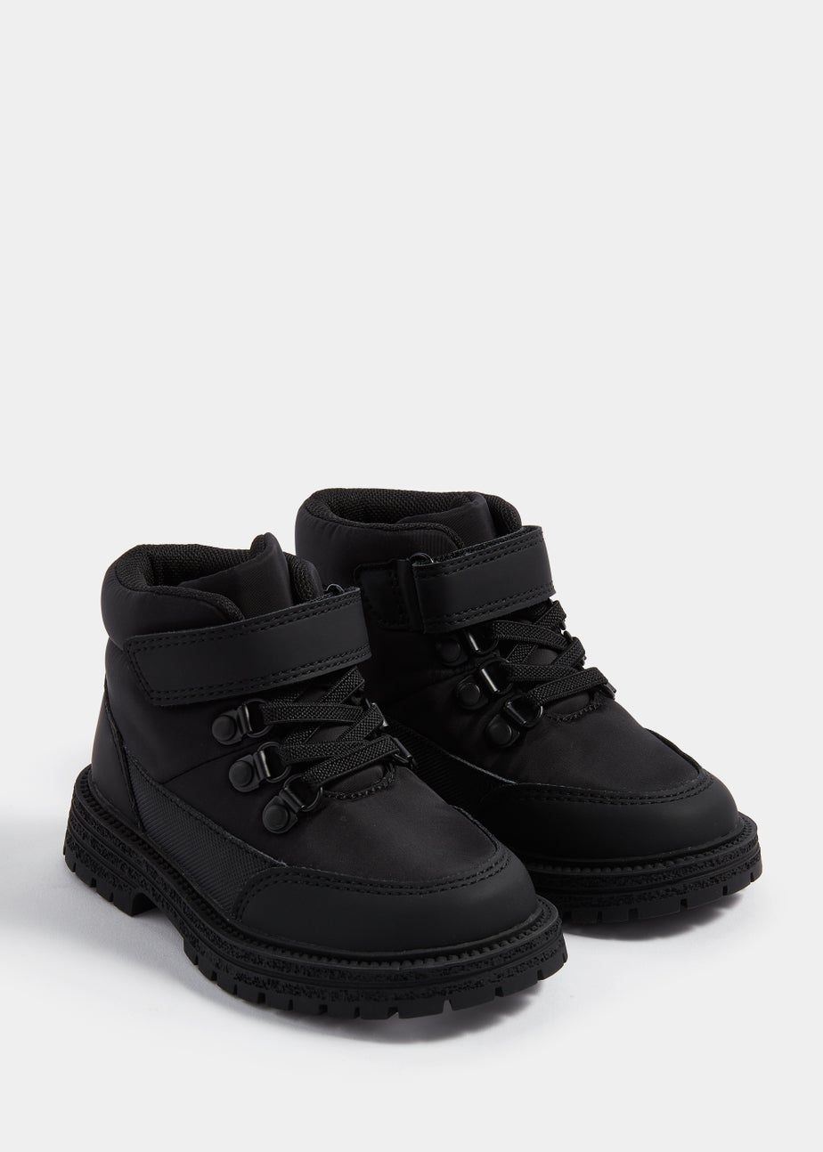 Boys Black Nylon Hiker Boots (Younger 4-Older 12)