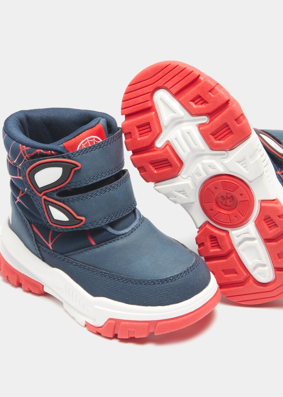 Kids Navy Marvel Spider-Man Snow Boots (Younger 4-12)