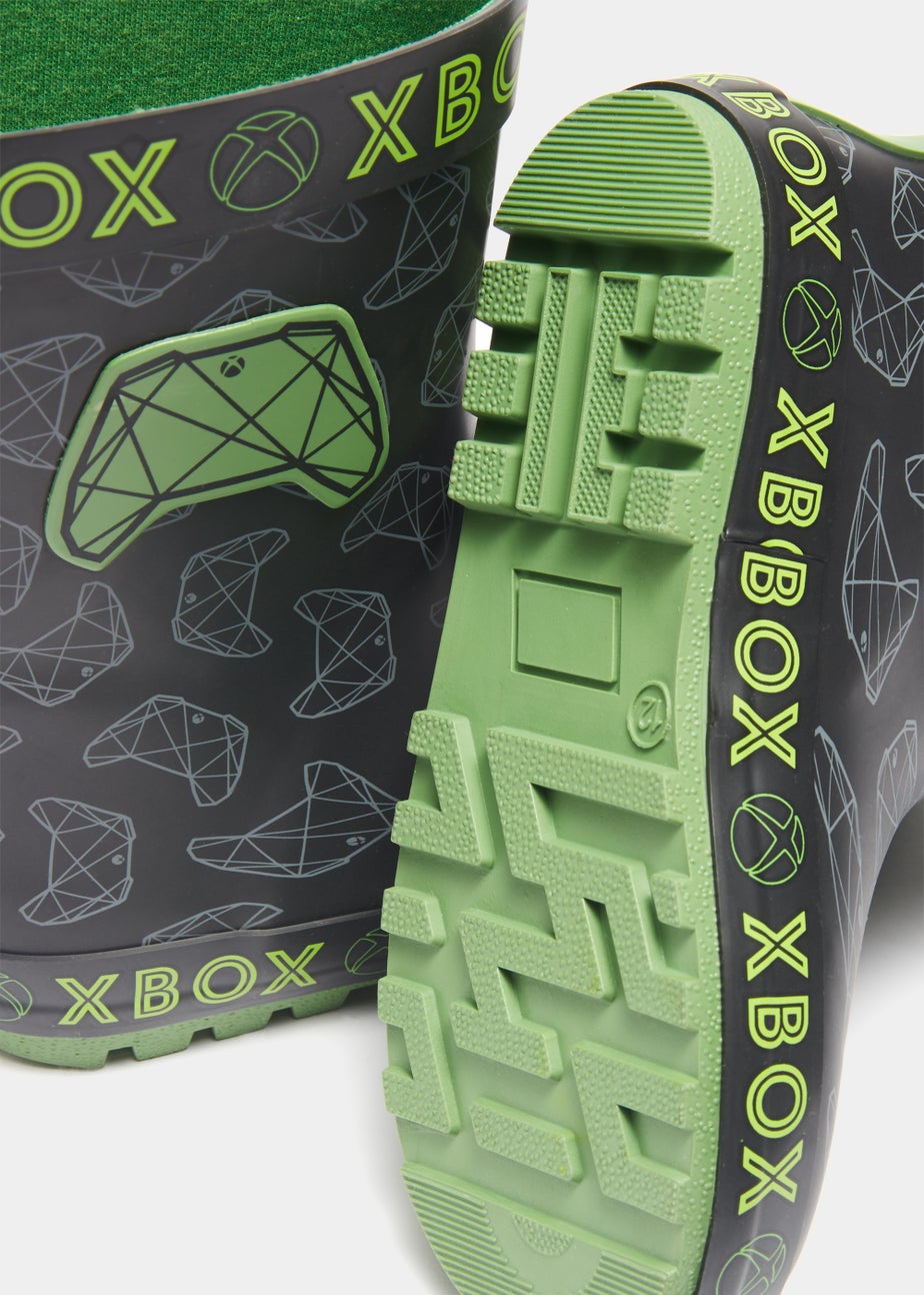 Kids Black Xbox Rubber Wellies (Younger 10-Older 4)