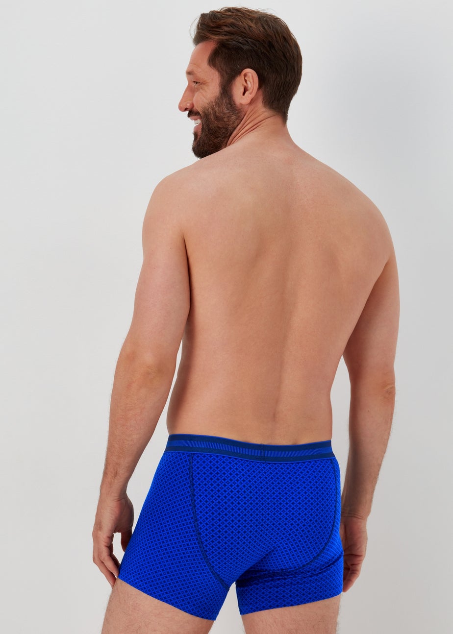 3 Pack Blue Geo Print Keyhole Trunks