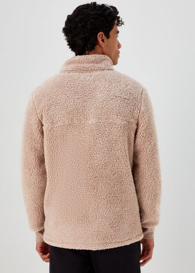 Stone 1/4 Zip Fleece Lounge Top