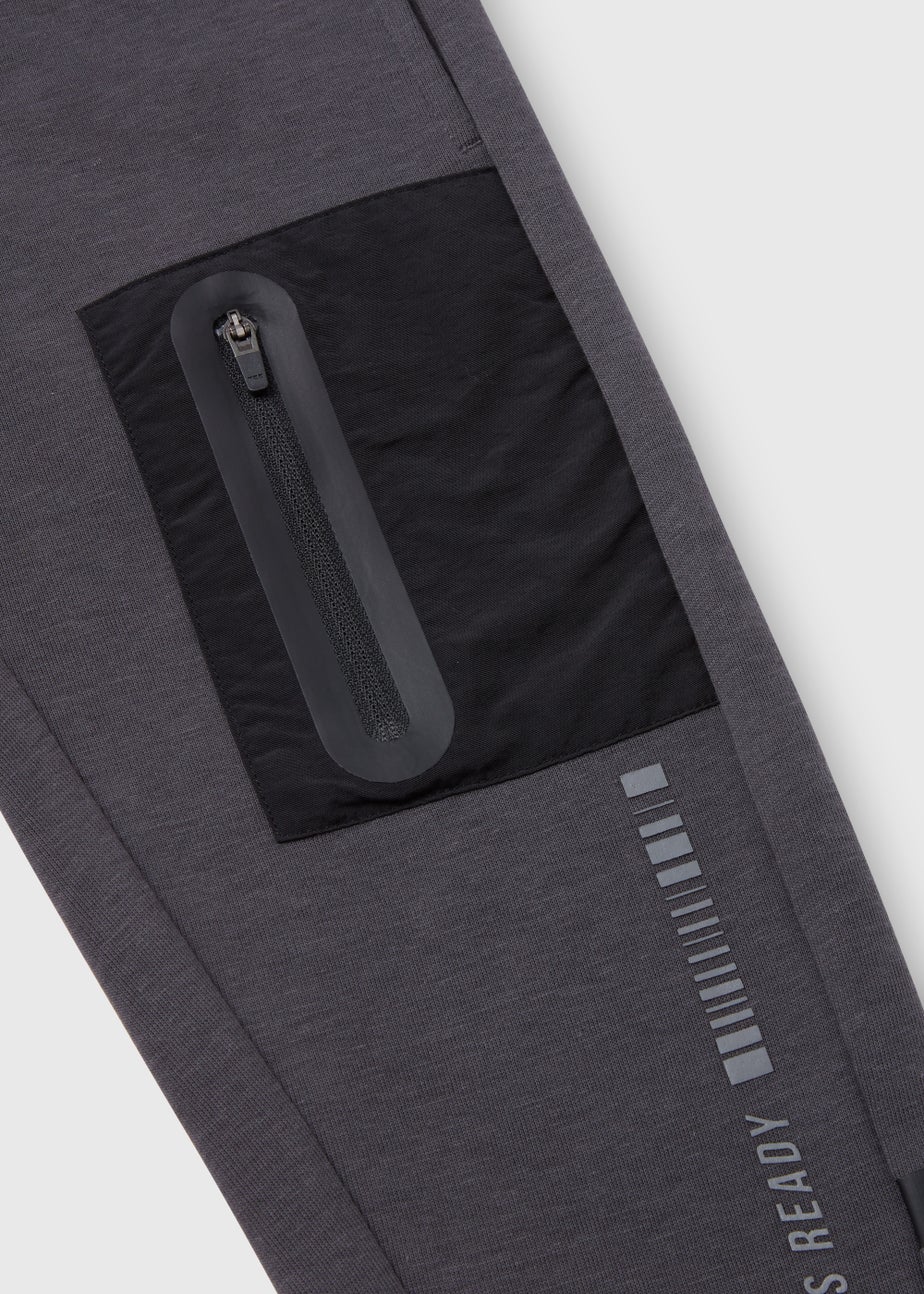 Boys Black Woven Co Ord Joggers (4-12yrs)