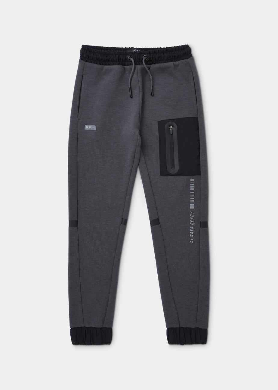 Boys Black Woven Co Ord Joggers (4-12yrs)