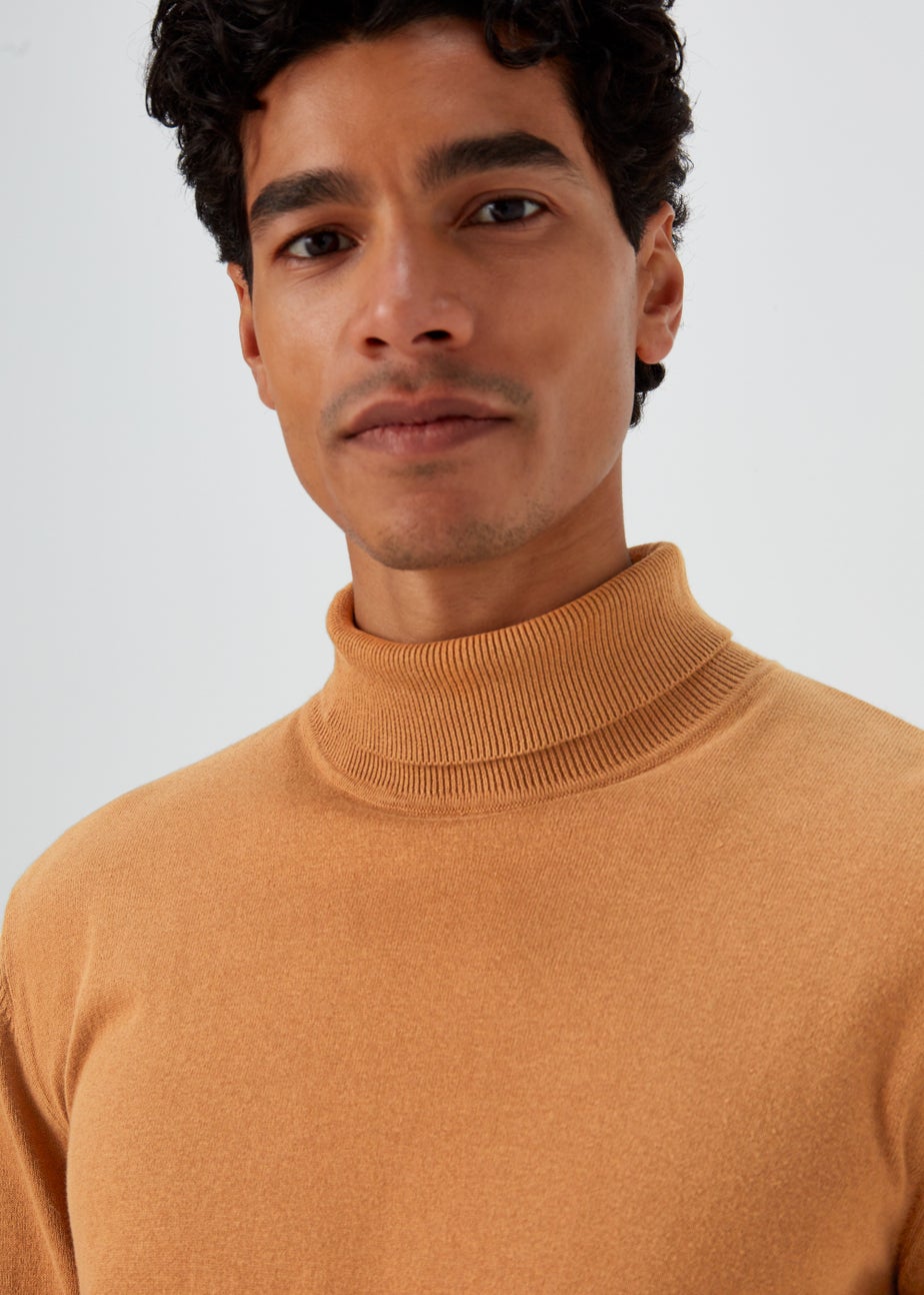 Tan Roll Neck Jumper