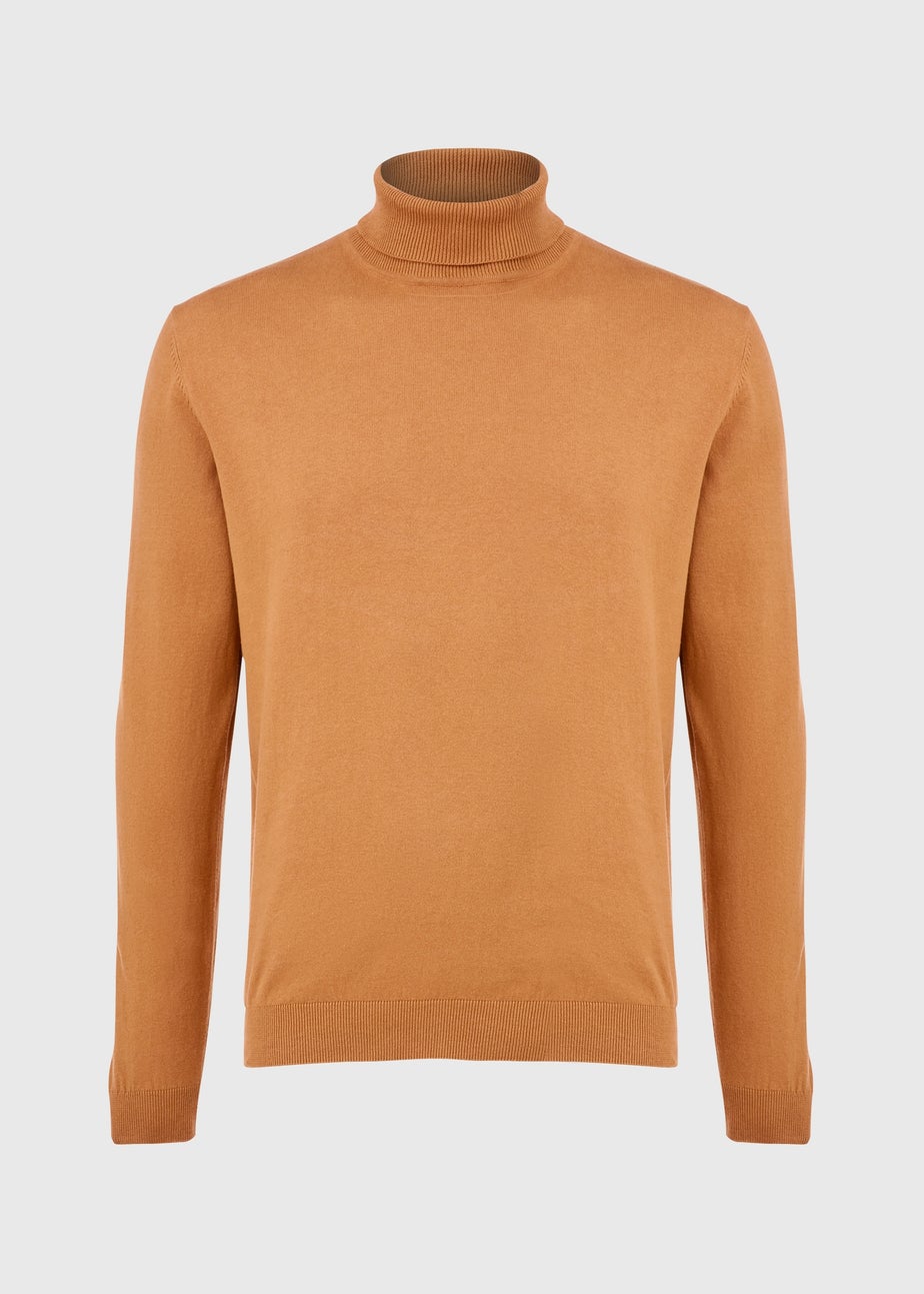 Tan Roll Neck Jumper