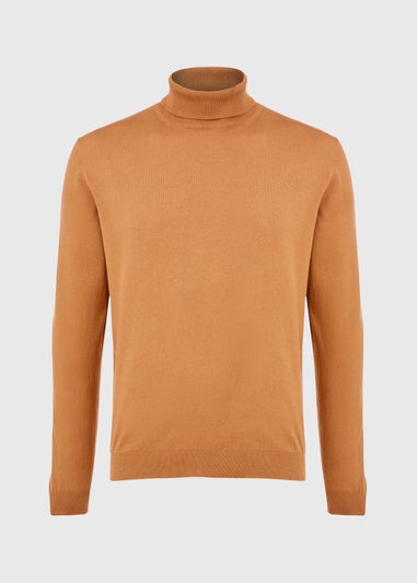 Tan Roll Neck Jumper