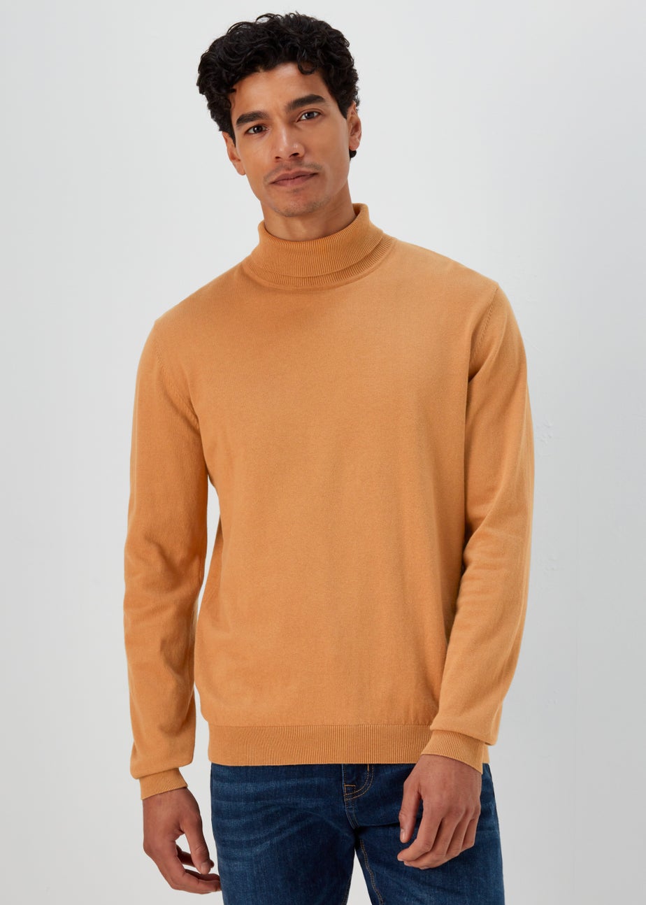 Tan Roll Neck Jumper
