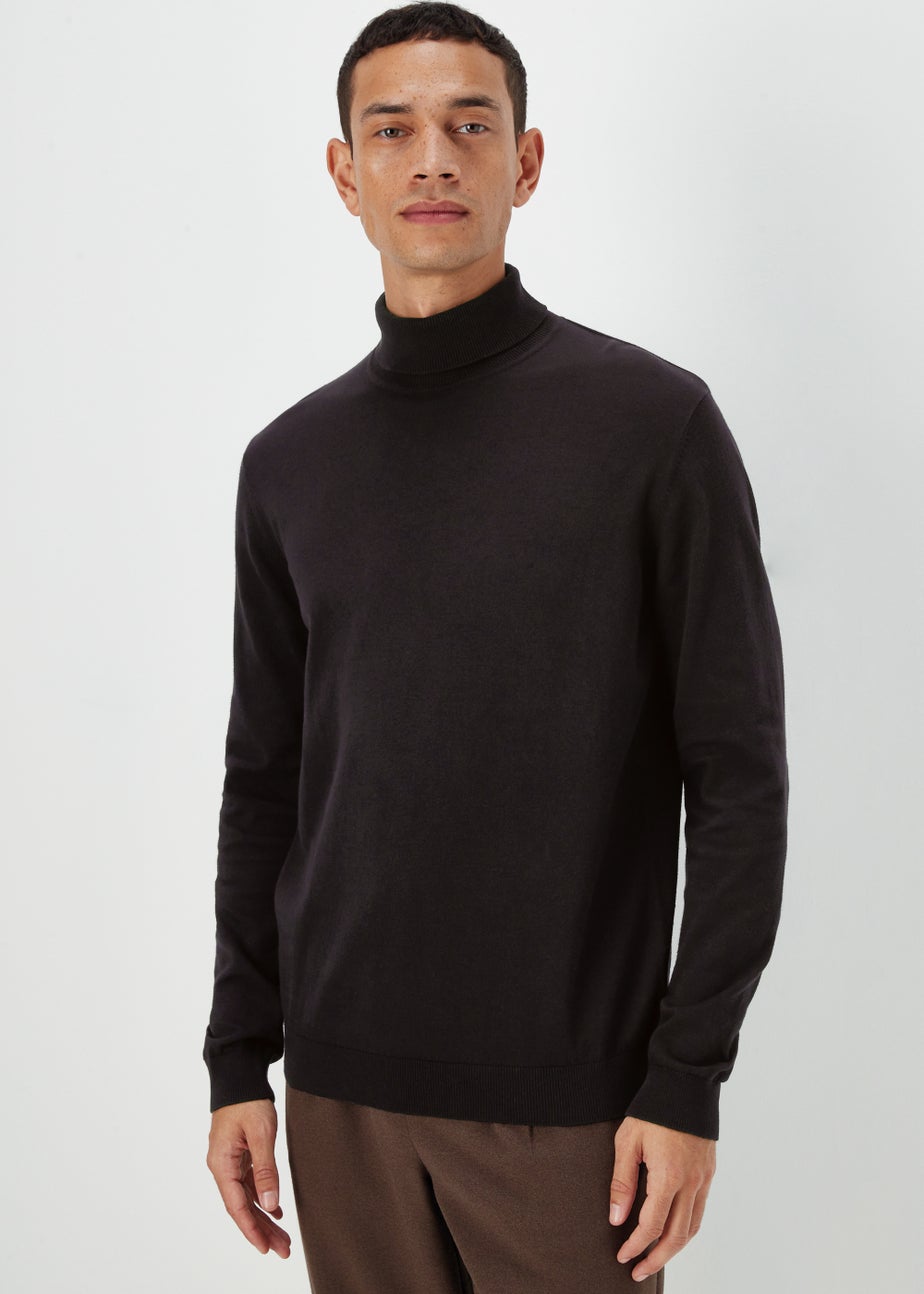 Black Roll Neck Jumper