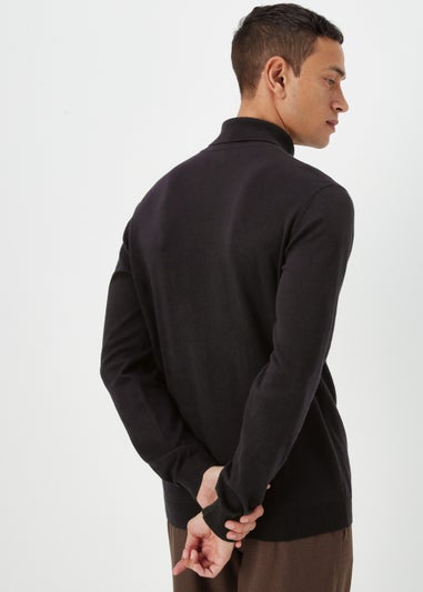 Black Roll Neck Jumper