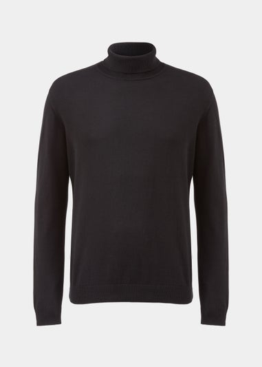 Black Roll Neck Jumper