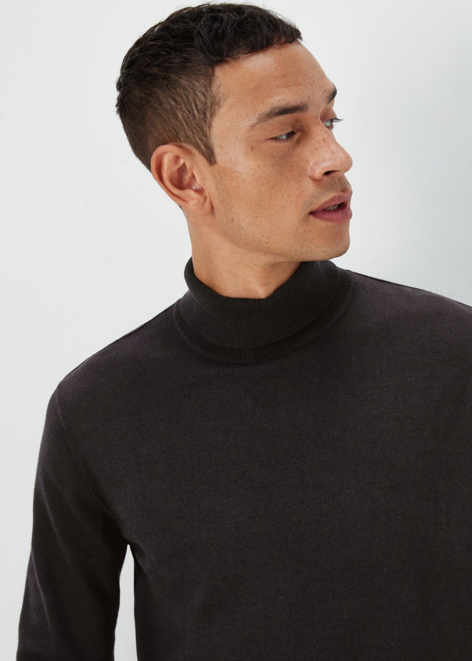 Black Roll Neck Jumper