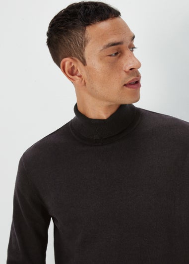 Black Roll Neck Jumper