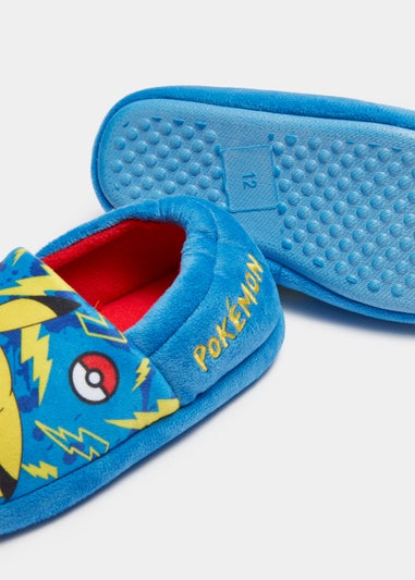 Kids Blue Pokémon A-Line Slippers (Younger 8-Older 2)