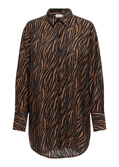 JDY Barbara Brown Zebra Print Shirt
