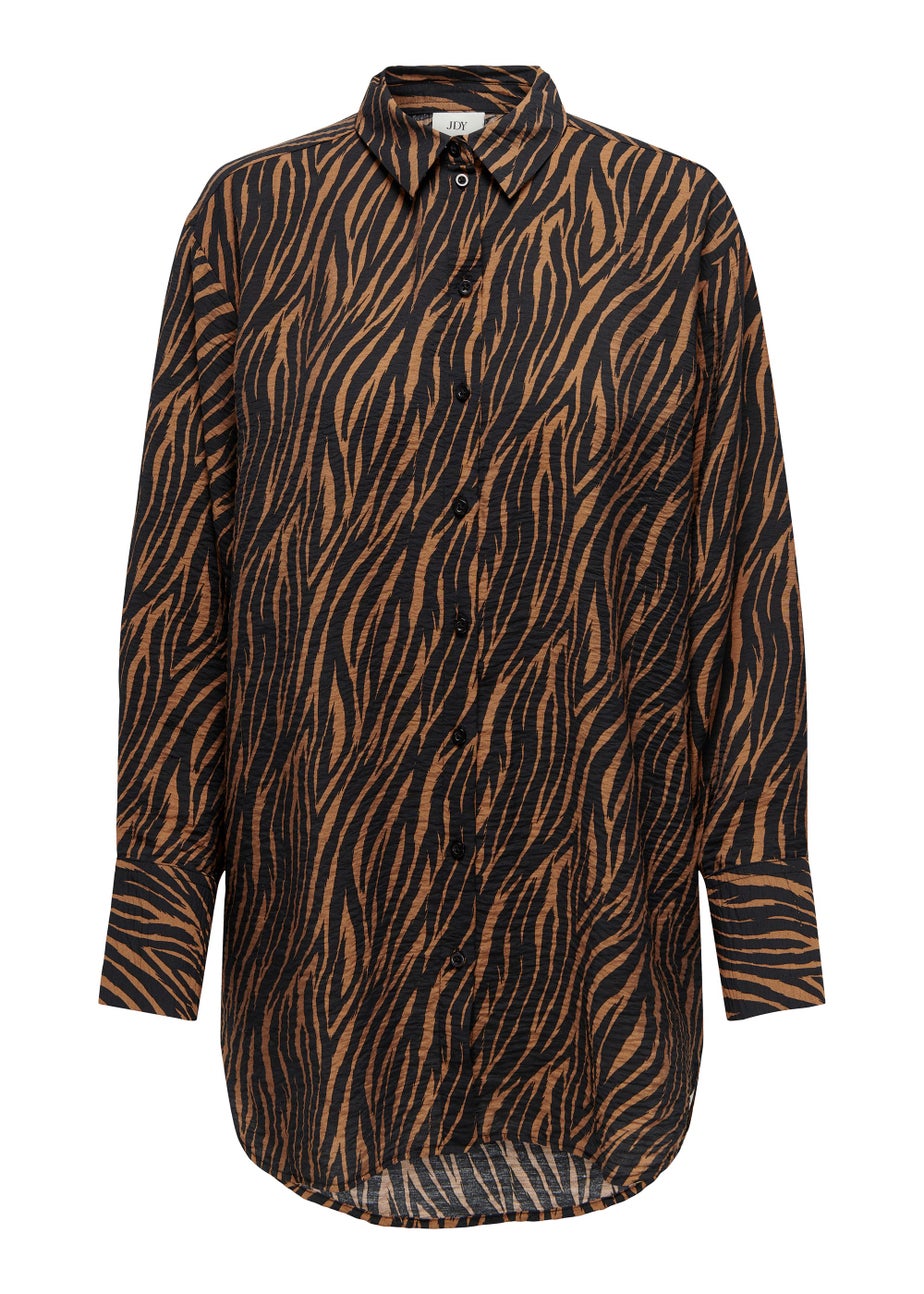 JDY Barbara Brown Zebra Print Shirt
