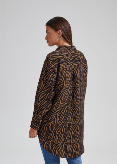 JDY Barbara Brown Zebra Print Shirt