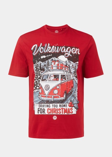 Red Volkswagen Christmas T-Shirt