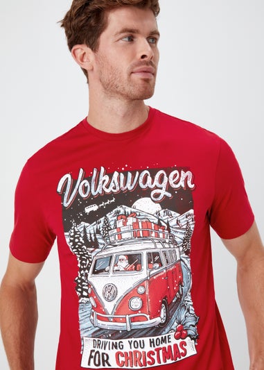 Red Volkswagen Christmas T-Shirt