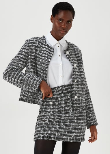 Et Vous Black Short Boucle Blazer