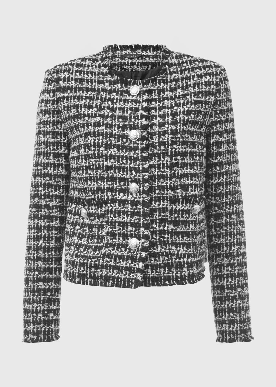 Et Vous Black Short Boucle Blazer