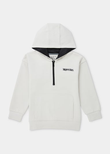 Boys Ecru Graffiti Print Hoodie (4-12yrs)