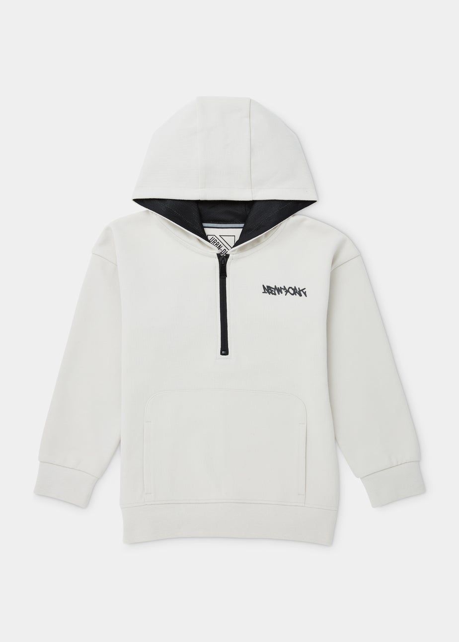 Boys Ecru Graffiti Print Hoodie (4-12yrs)