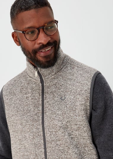 Lincoln Grey Textured Snit Gilet