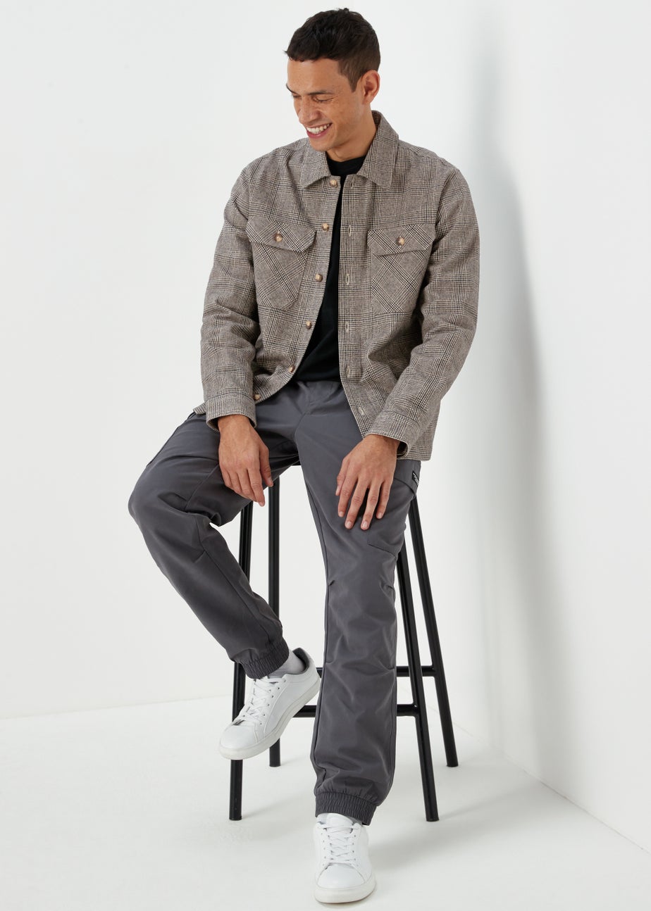 Grey Check Smart Overshirt