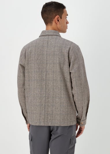 Grey Check Smart Overshirt