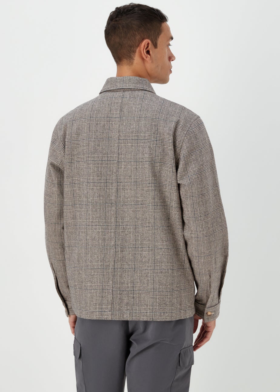 Grey Check Smart Overshirt