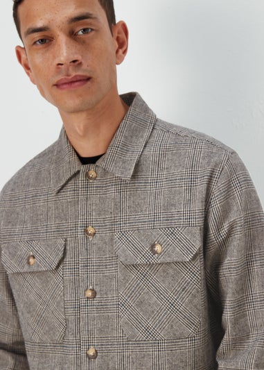Grey Check Smart Overshirt