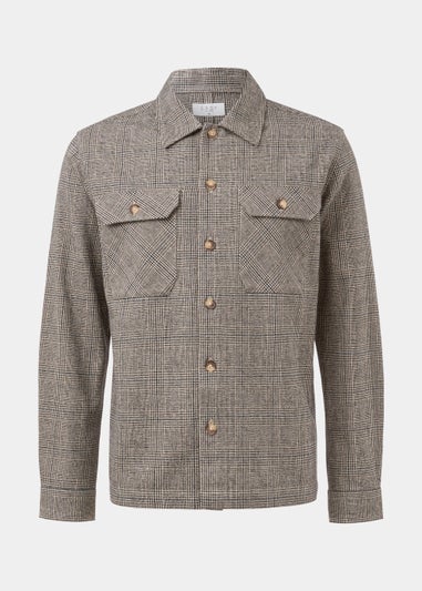 Grey Check Smart Overshirt
