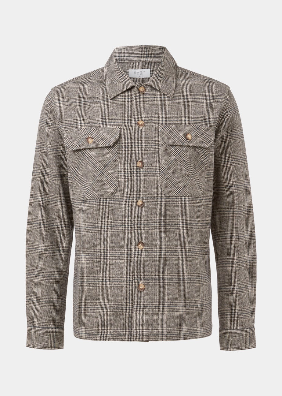 Grey Check Smart Overshirt
