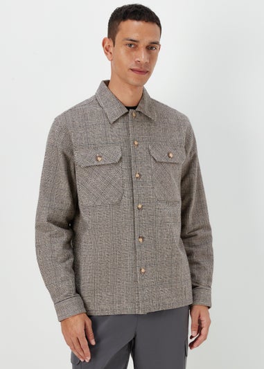 Grey Check Smart Overshirt