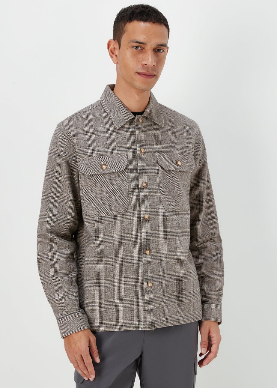 Grey Check Smart Overshirt