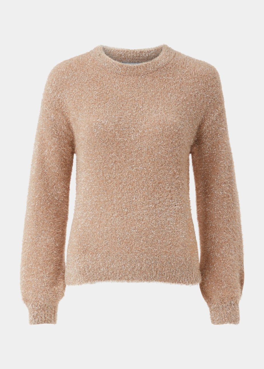 Brown Tinsel Yarn Jumper