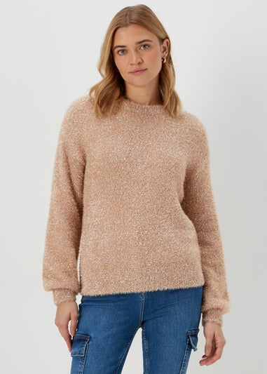 Brown Tinsel Yarn Jumper