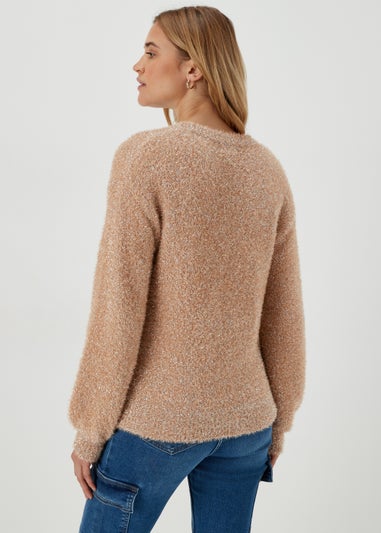 Brown Tinsel Yarn Jumper