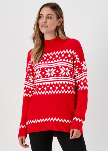 Red Snowflake Jumper