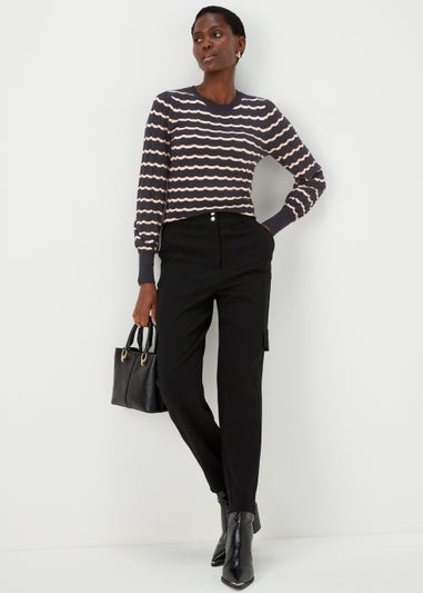 Et Vous Black Pointelle Knit Jumper