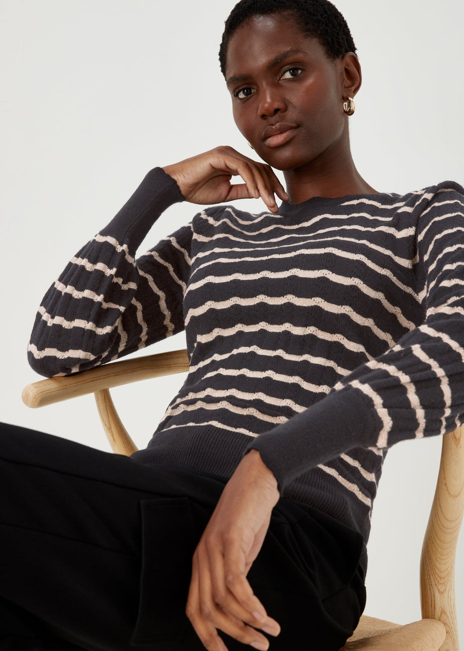 Et Vous Black Pointelle Knit Jumper