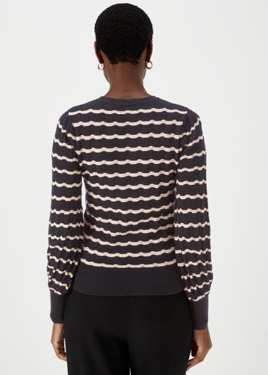 Et Vous Black Pointelle Knit Jumper