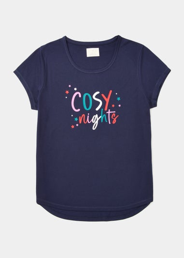 Navy Cosy Nights Pyjama Top