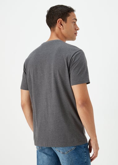 Charcoal Marl Superman Print T-Shirt