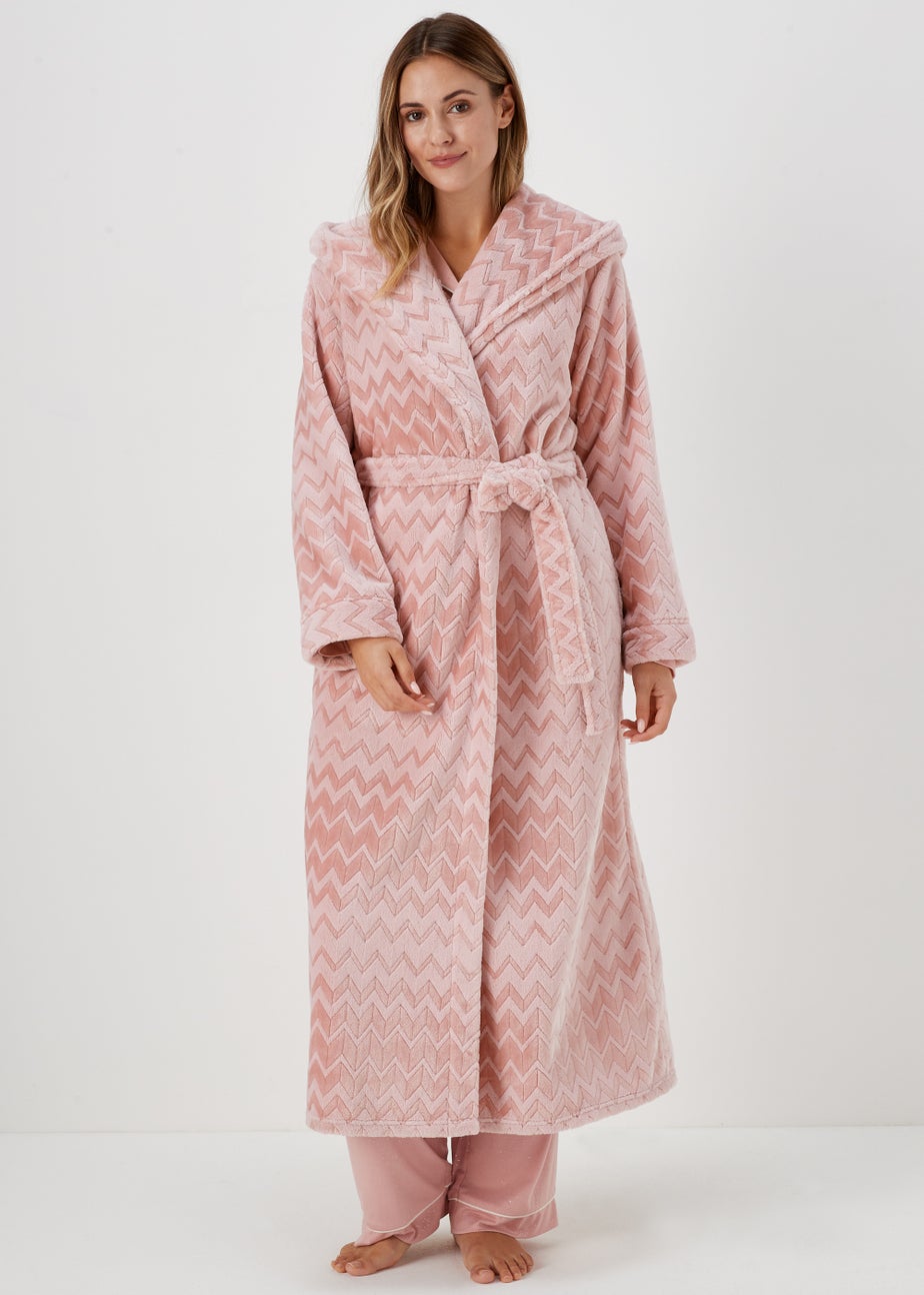 Pink Zigzag Dressing Gown