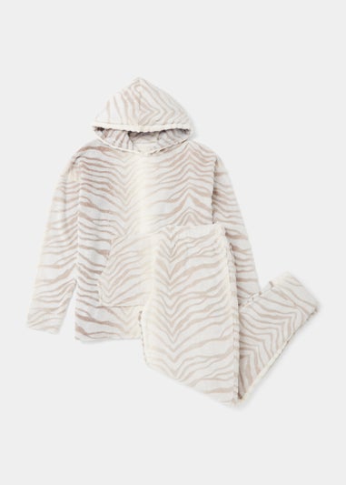 Mink Zebra Print Twosie Pyjama Set