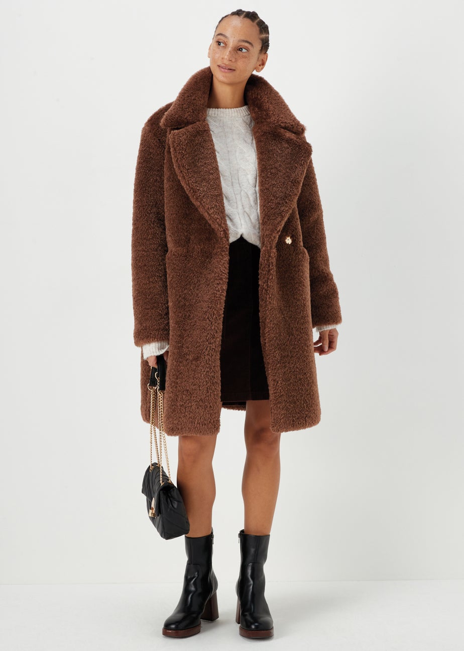Brown Teddy Fleece Coat