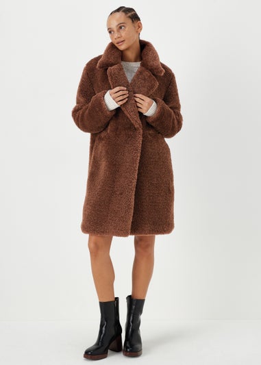 Brown Teddy Fleece Coat