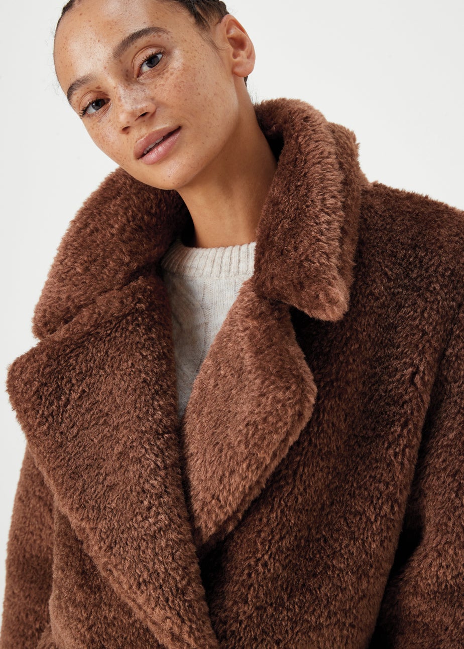 Brown Teddy Fleece Coat
